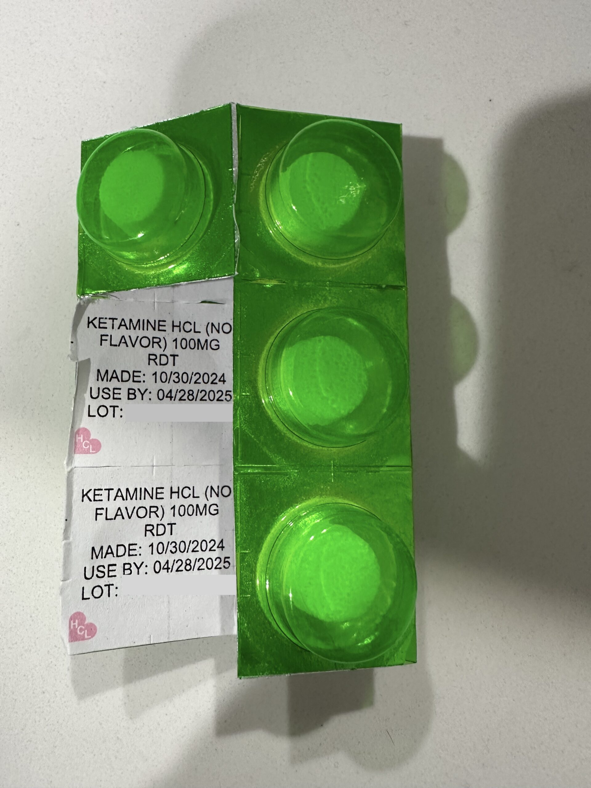 RDT Ketamine HCL Sublingual ketamine lozenges